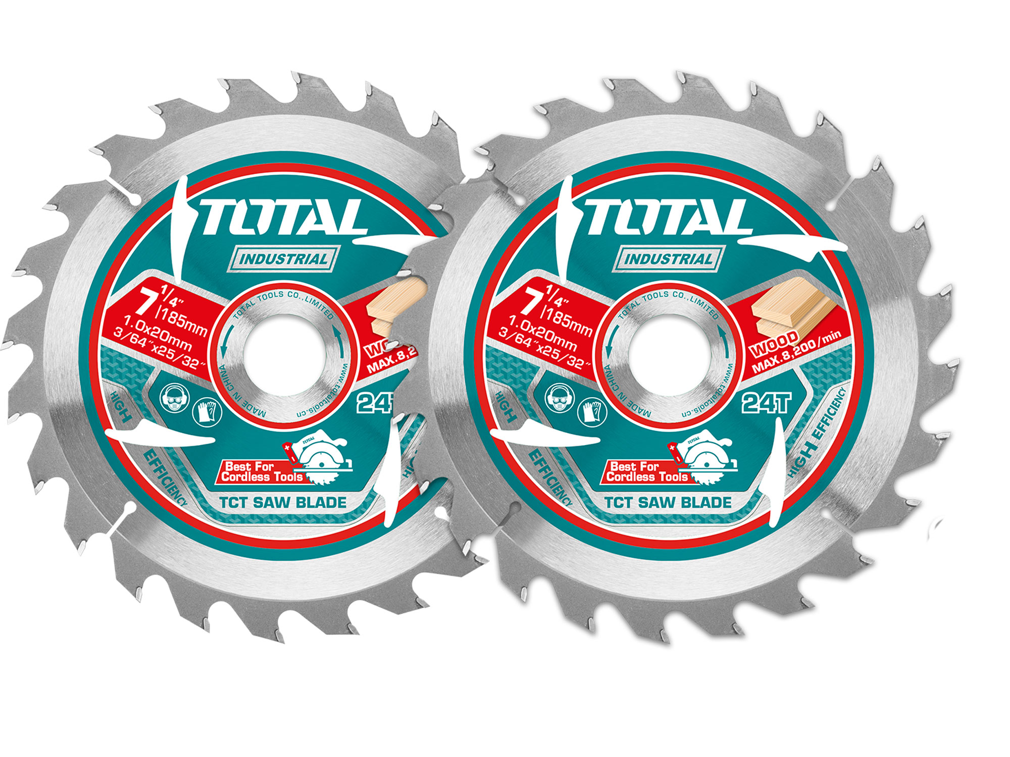 Ultradünnes Sägeblatt, TCT, 185 mm, 2er-Set, industriell