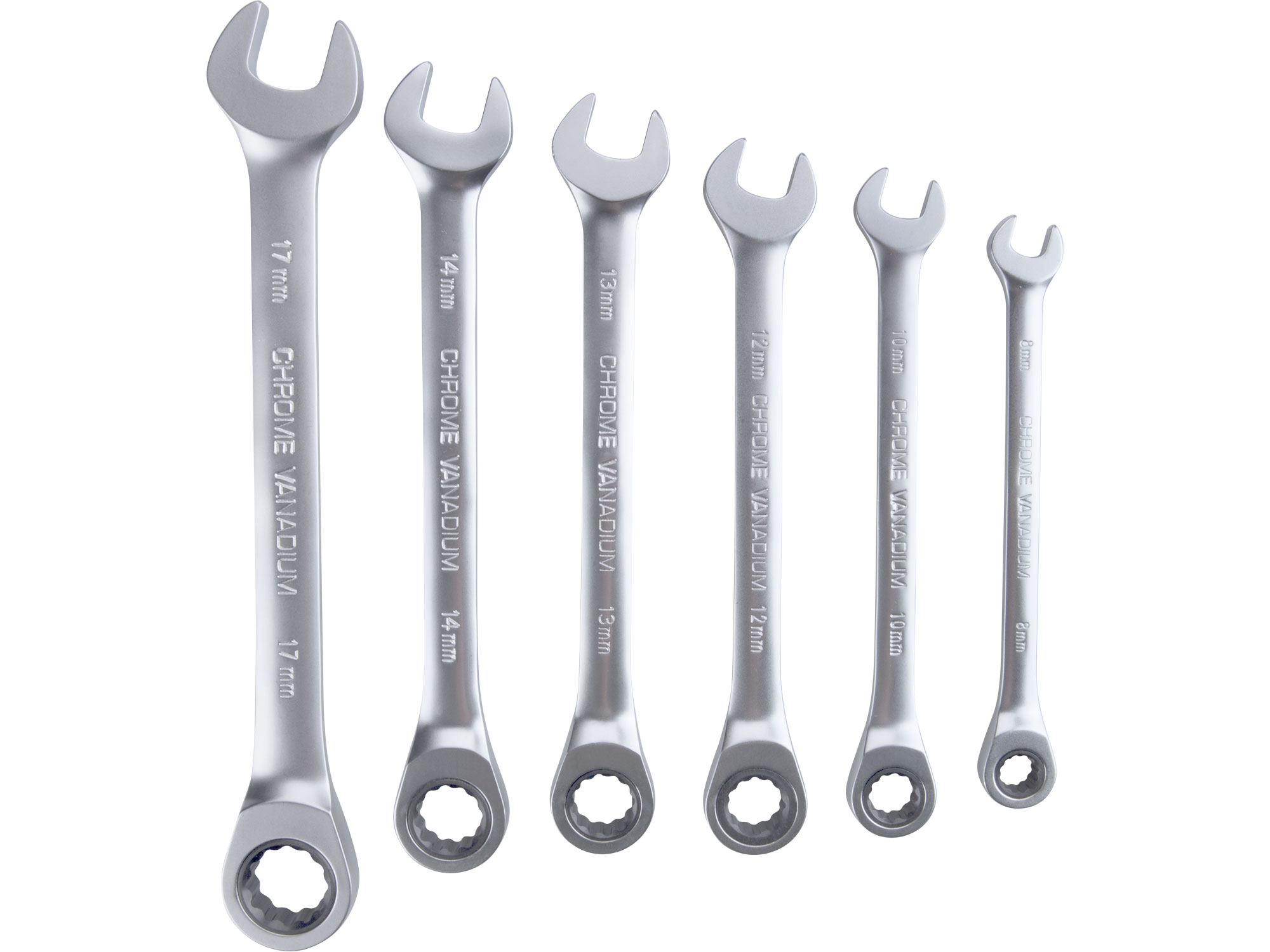 Total Ratschenschlüssel, 6er-Set, 8-17 mm, Industrie Total Ratschenschlüssel, 6er-Set, 8-17 mm, Industrie