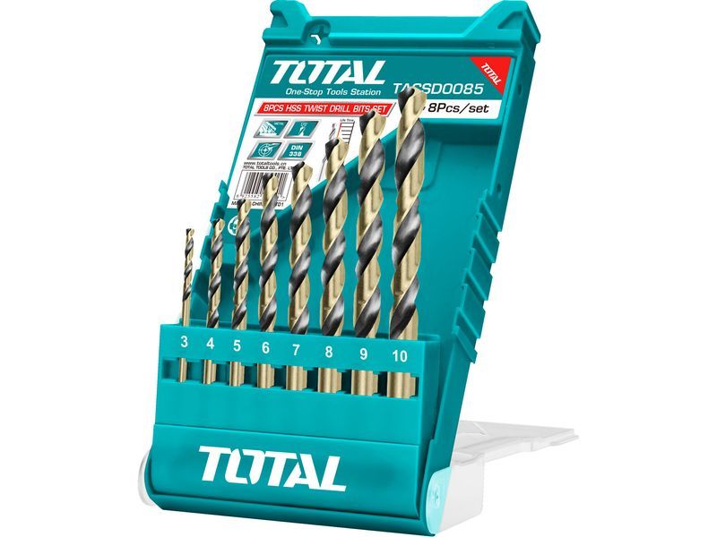 Bohrer für Metall, 8er-Set, HSS
