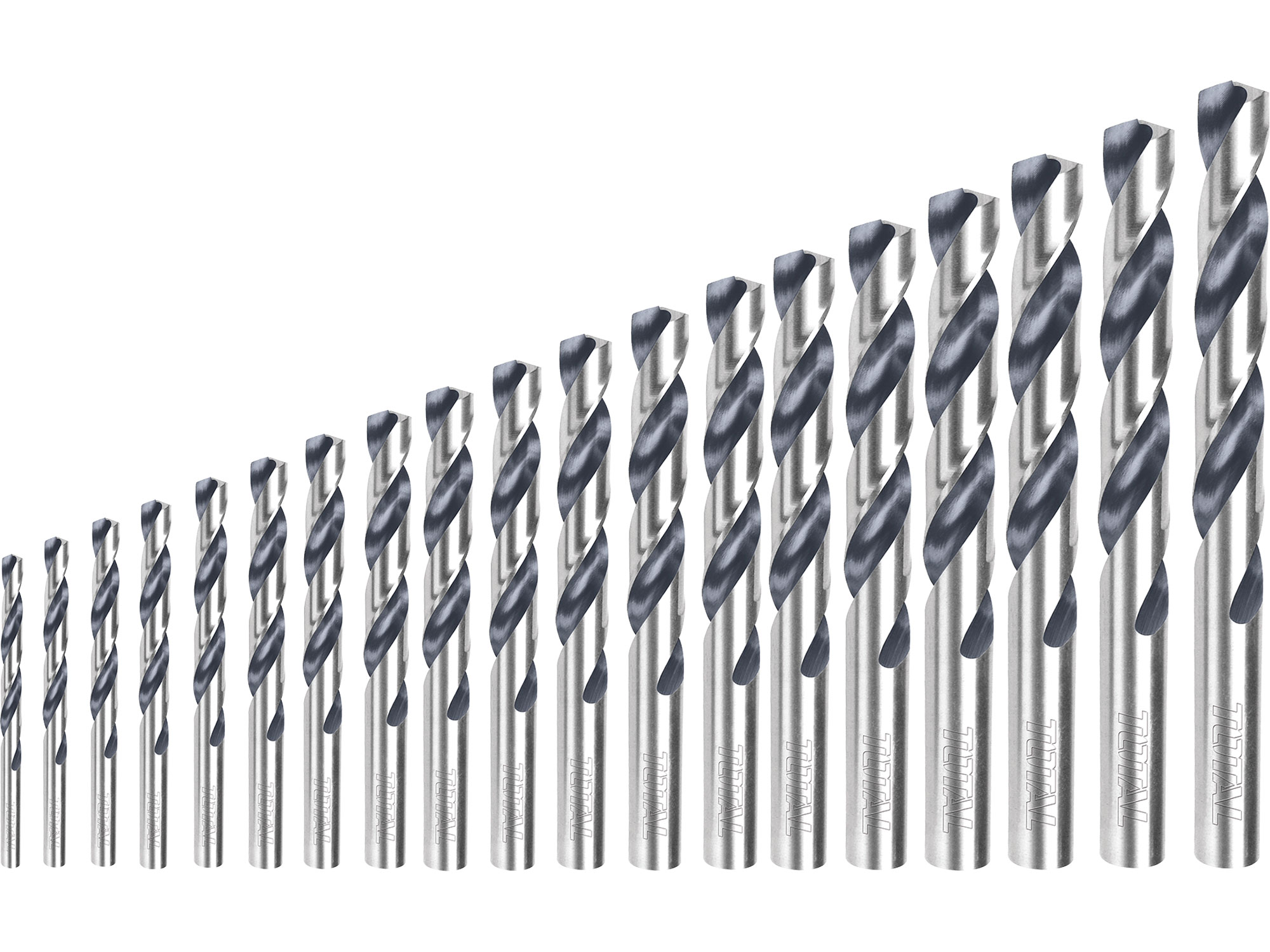 Bohrer für Metall, Satz à 19 Stück, HSS