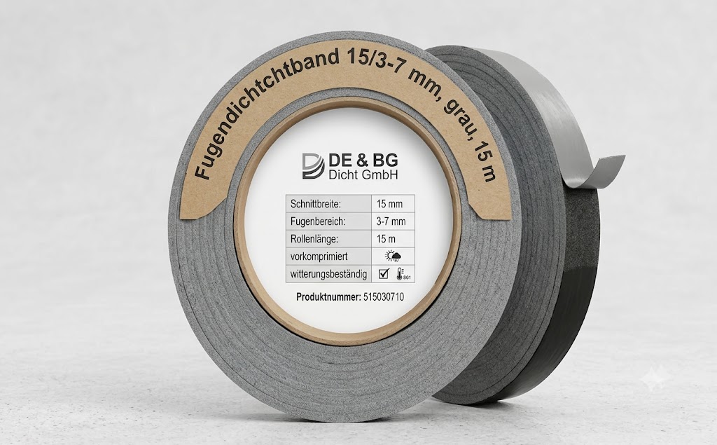 Fugendichtband 15/3-7 mm, grau, 15 m Fugendichtband 15/3-7 mm, grau, 15 m